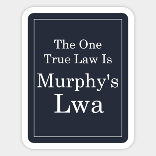 Murphys Lwa (White Text) Sticker